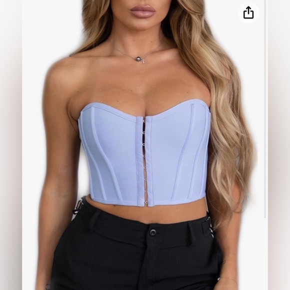 Tic Toc Tops - TIC TOC Women’s Sexy  Black Bustier Body Shaper Strapless Corset Going Out Small